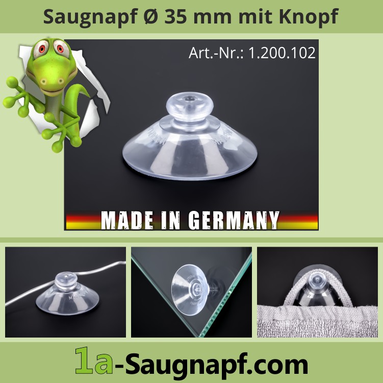 Saugnapf 35 mm mit Knopf | Saugnäpfe | Sauger | Kopf