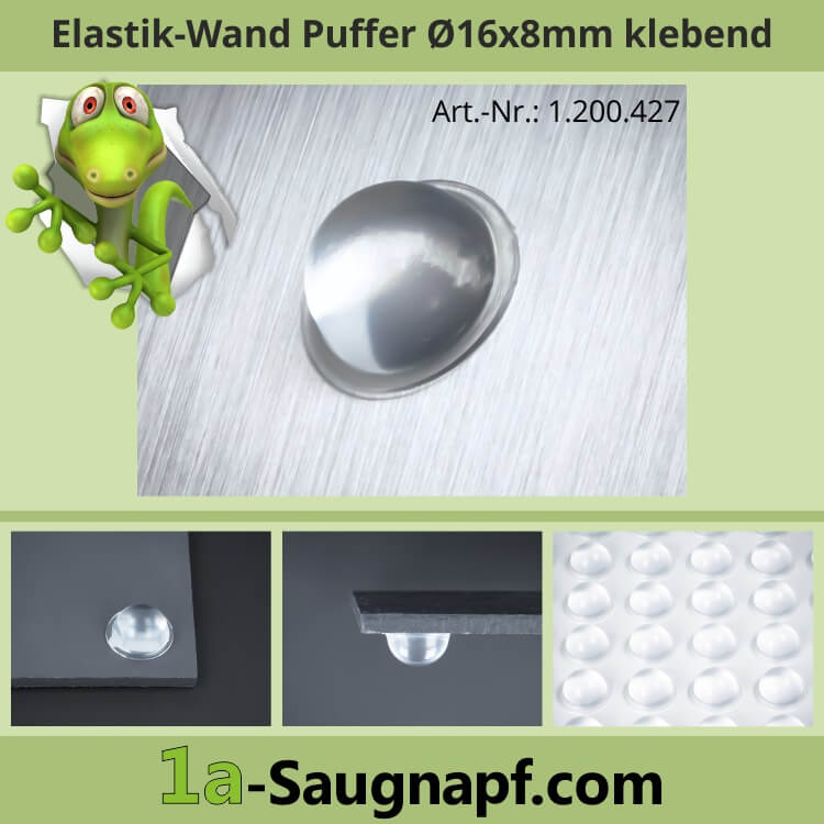 Türstopper Wand Metric W mit Gummi Edelstahl 132 mm