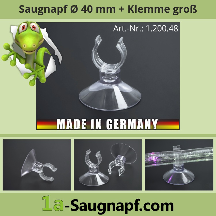Saugnäpfe 40 mm Klemme Aquarien | Lichterketten | Schläuche | Saugnapf
