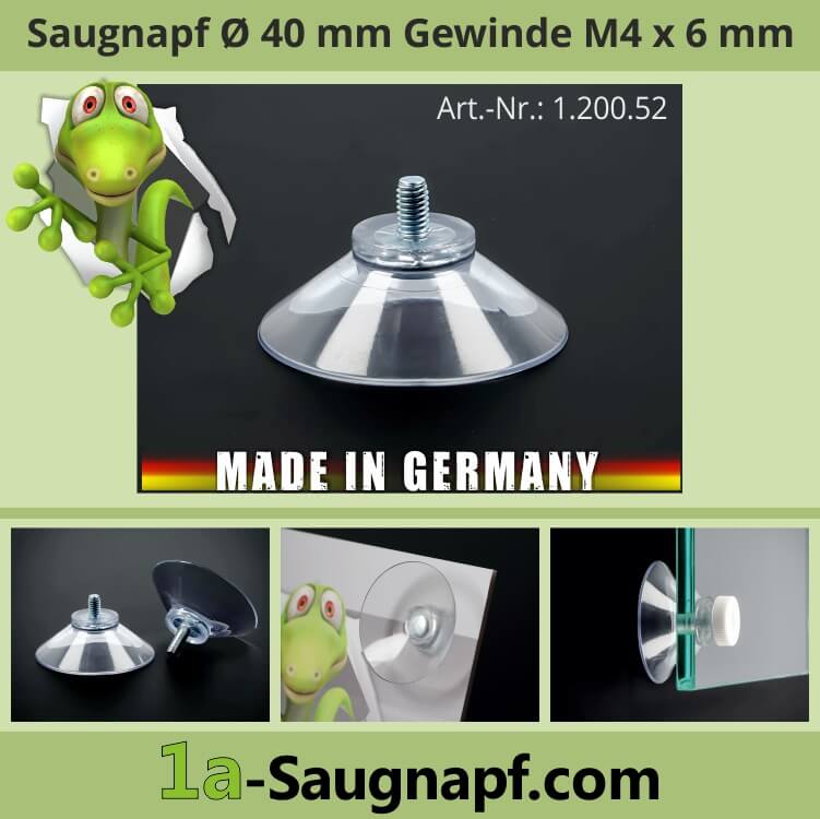 ab 0,43 € Saugnäpfe 50 mm mit Gewinde 6 mm, Saugnäpfe 50 mm mit Gewinde, M4x6 mm, Kennzeichen, Saugnapf, Auto - , alles für  die Schilderbefestigung, Glashalter, Abstandhalter, Saugnäpfe