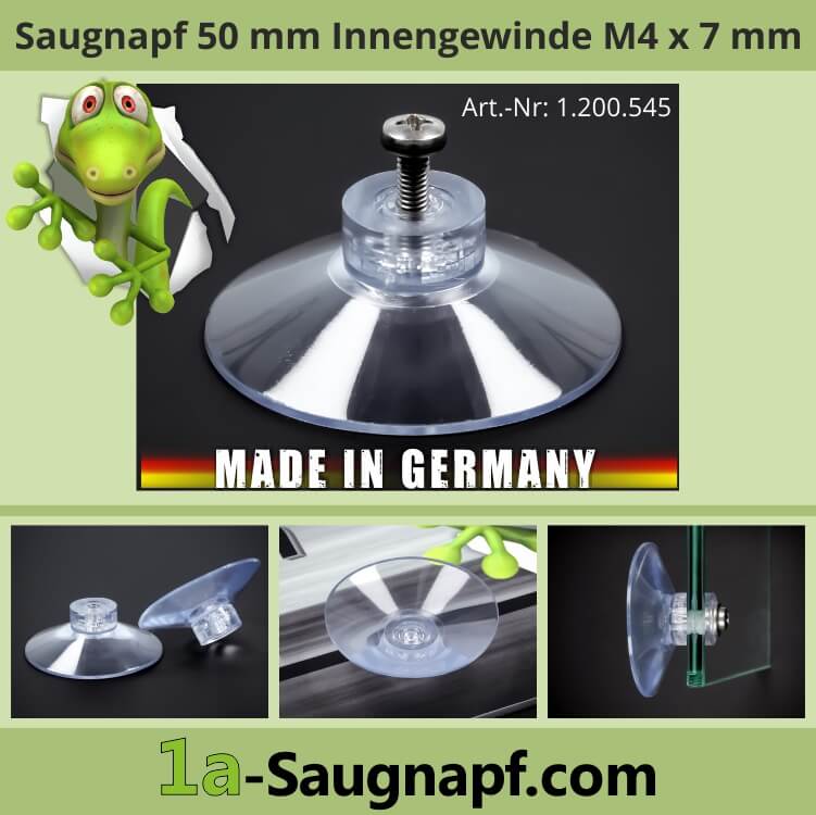 Saugnapf klar 30 mm Durchmesser mit Öse