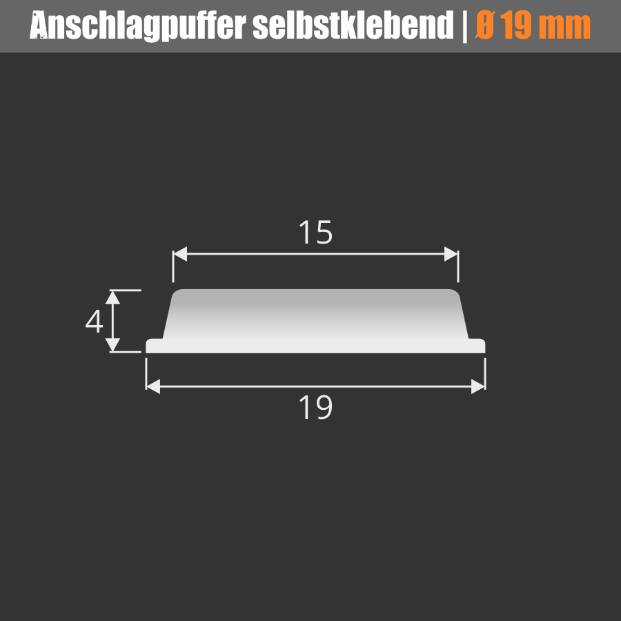 Selbstklebende Anschlagpuffer mit 12,7 mm Durchmesser kaufen