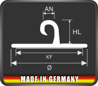 Deckenhalter selbstklebend 21 mm | Haken | Handtuchhalter | bis 0,2 kg Deckenhalter selbstklebend 21 mm | Haken | Handtuchhalter | bis 0,2 kg