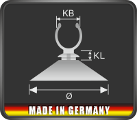 Saugnapf mit großem Clip Saugnapf mit großem Clip