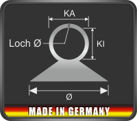 Saugnapf mit Kragen und Loch Saugnapf mit Kragen und Loch
