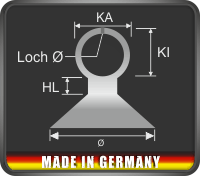 Saugnapf mit Kragen und Loch Saugnapf mit Kragen und Loch
