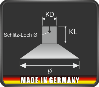 Saugnapf mit Schlitz für Lichterketten Saugnapf mit Schlitz für Lichterketten