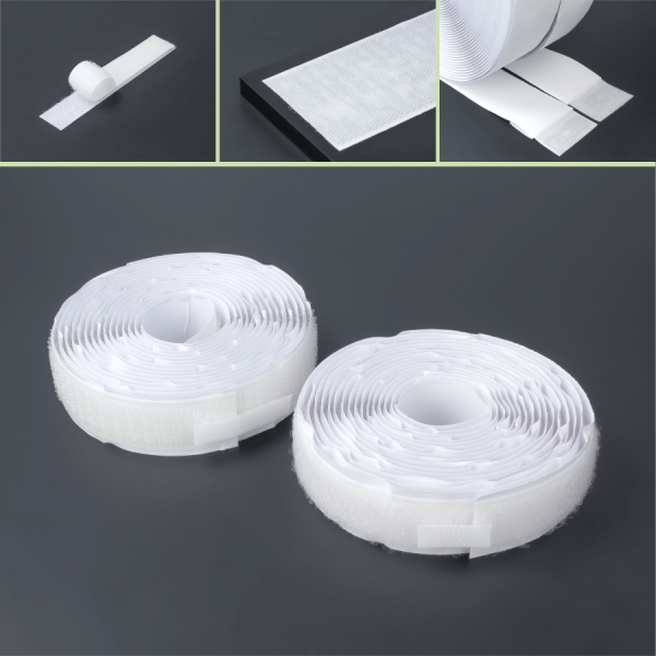 Klettband 20 mm selbstklebend weiß | Flausch Haken oder Set